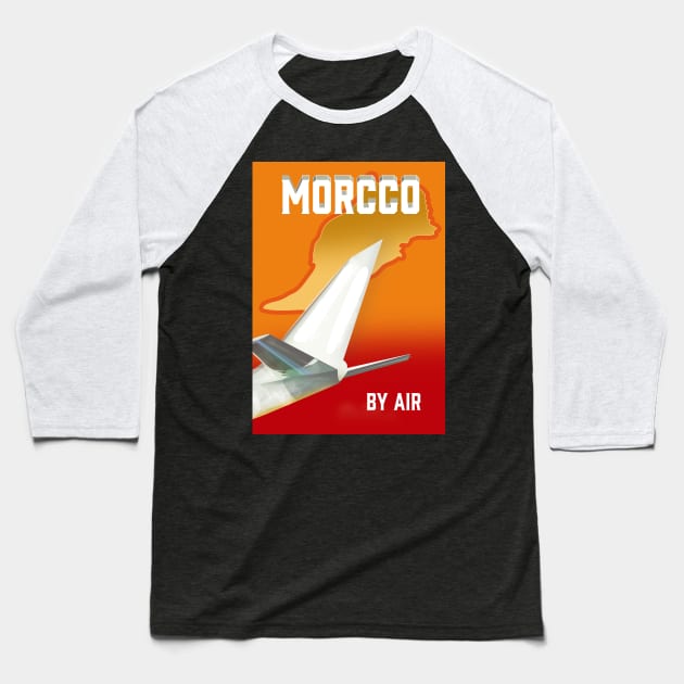 Morocco by air Baseball T-Shirt by nickemporium1